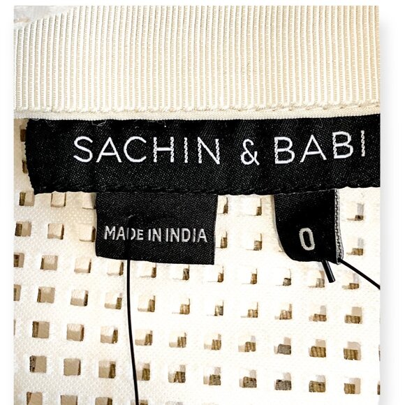 Sachin + Babi Eternity Shift dress in brocade and laser cut panels, size 0, NWT - Picture 4 of 13